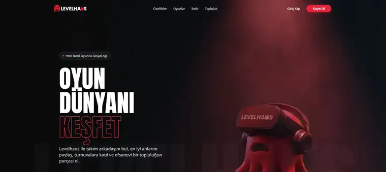 Levelhaus web sitesi önizlemesi